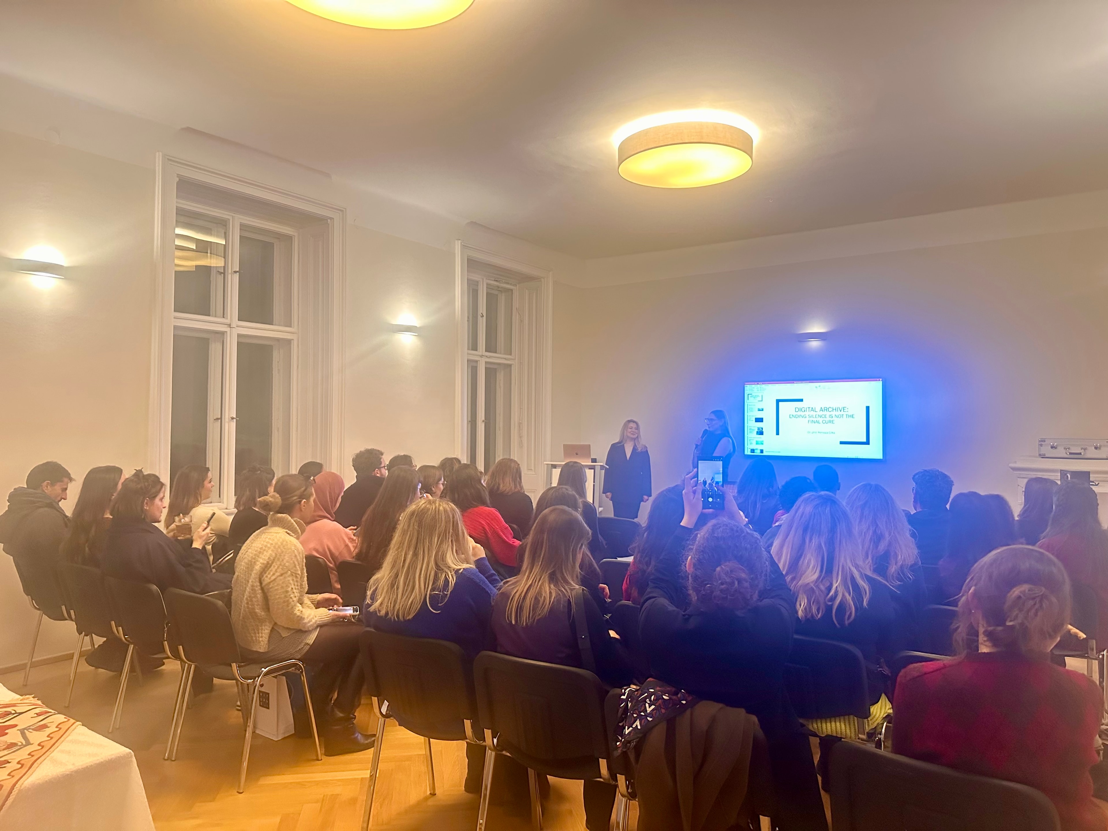 Audience watching a presentation at the Breaking Archival Silences event in Vienna